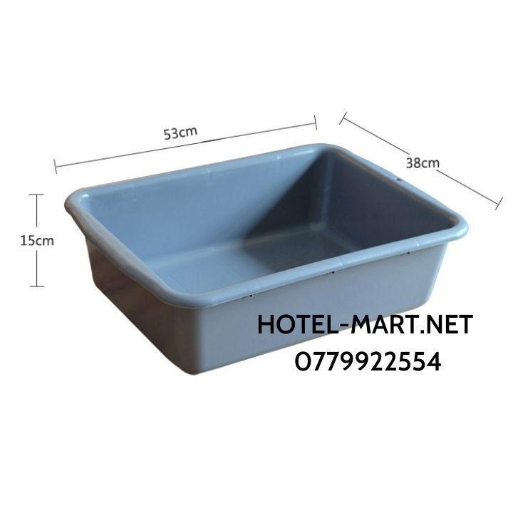 THAU VÀ XÔ NHỰA XE ĐẨY THU GOM CHÉN DĨA TRONG NHÀ HÀNG