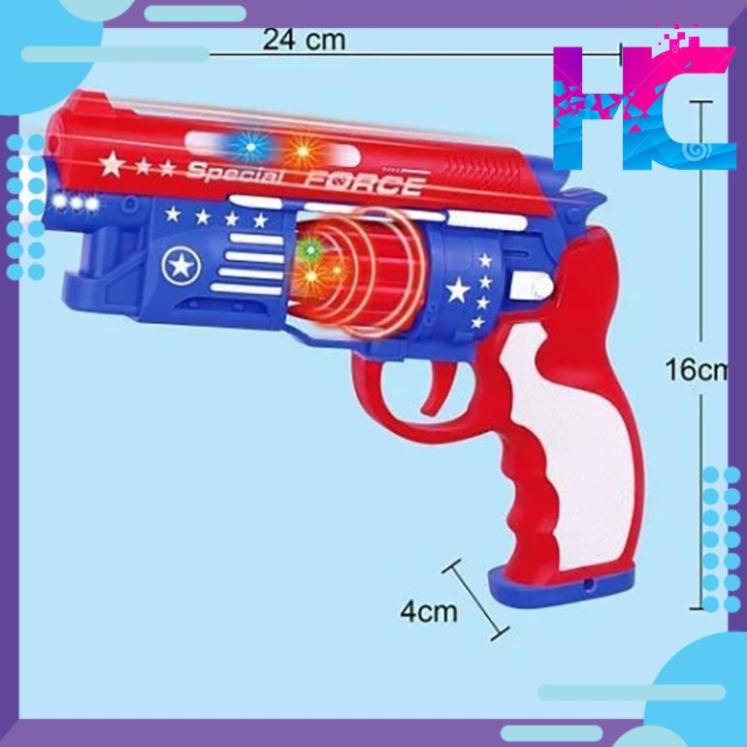 Đồ chơi Súng Pin CÓ NHẠC VÀ ĐÈN LED CHO BÉ  - hang_chuan