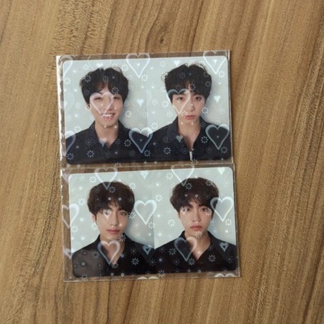 Card thẻ bo góc Taehyung V Jungkook Taekook BTS chính hãng official