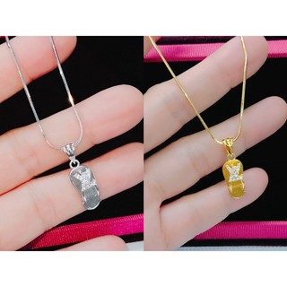 Dây chuyền mì mặt chiếc dép mạ vàng-bạch kim