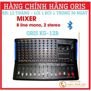Bàn mixer sân khấu hàng chính hãng oris kg-12b 12 line bluetooth, usb xử lý âm thanh chuyên nghiệp