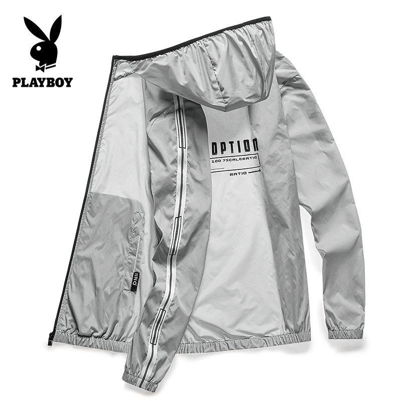 Áo Khoác Playboy VIP Chống Nắng Dáng Rộng Có Mũ Trùm Chống Nắng Cho Nam