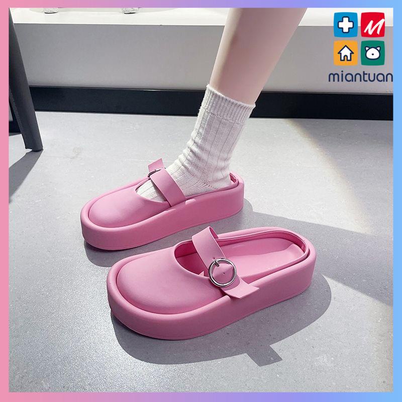 Dép thời trang nữ dép lê bít mũi nữ mùa hè đế dày chống trượt