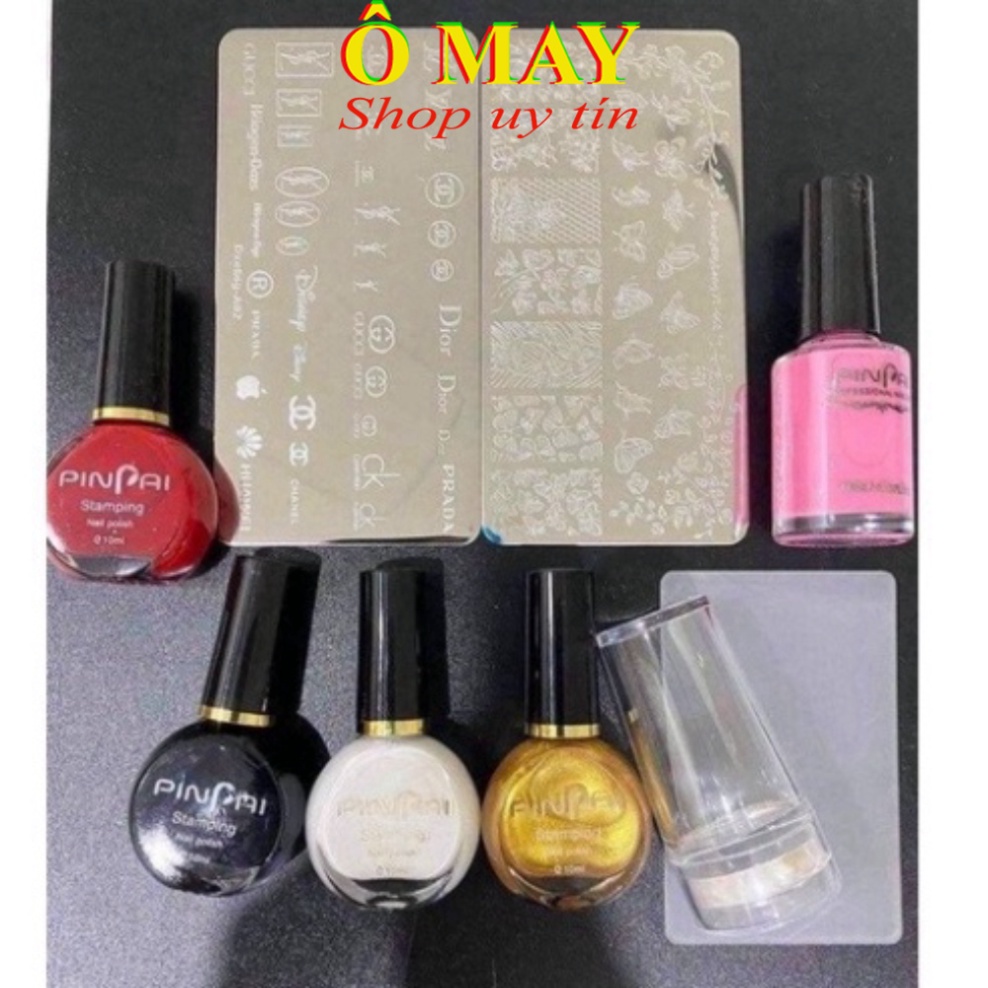 Khuôn In Nail, Con lăn (con dấu) sơn mực in trang trí móng làm đẹp móng spa Shop Ô MAY OMAYVN