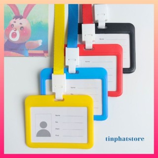 Thẻ đeo bảng tên 2 mặt, dây đeo thẻ học sinh 1,5 cm chất liệu lụa cao cấp, bao đựng thẻ nhiều màu kích thước 8 x 10 cm