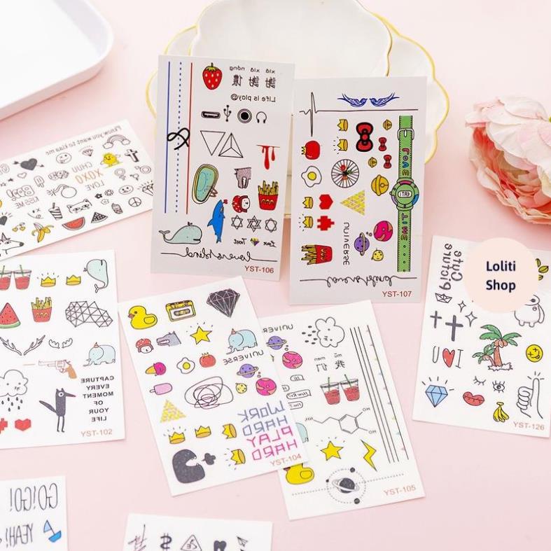 Hình xăm tạm thời chống nước họa tiết dễ thương LOLITI XAM670