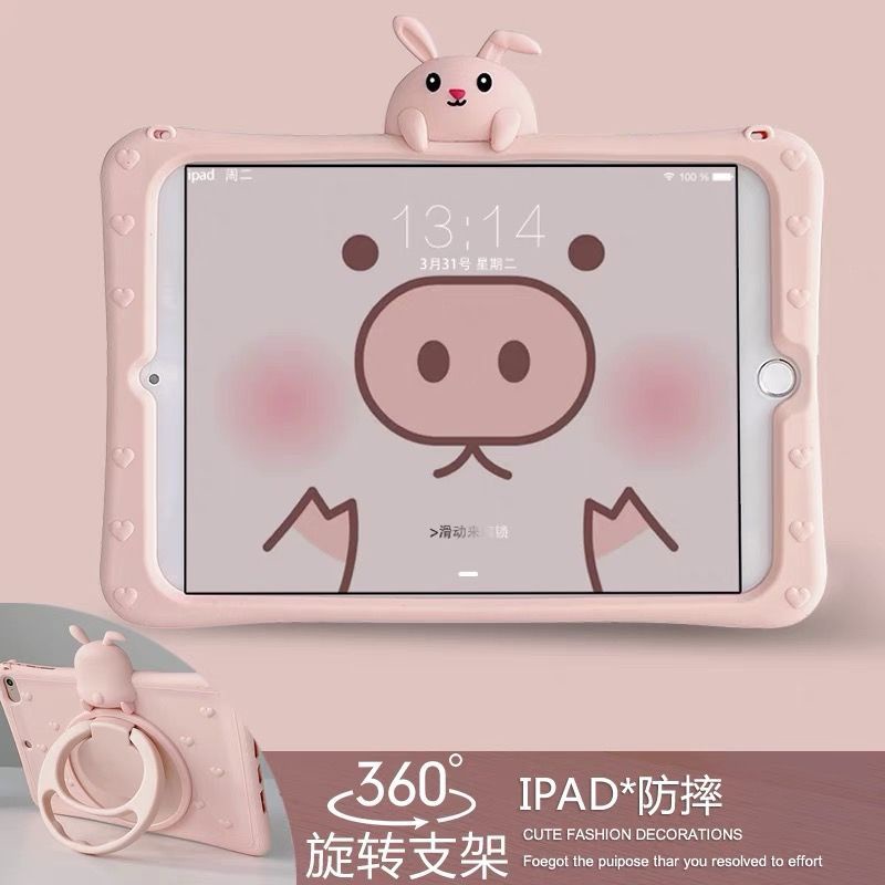 Ốp Máy Tính Bảng Mềm Chống Sốc Hình Thỏ Cho iPad2022 Apple 9 34cm 8th Generation 7 Shell Air5 mini4