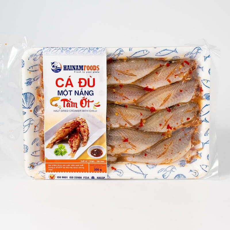 Cá Đù Một Nắng Tẩm Ớt, Half-Dried Croaker with Chilli  - HAINAMFOODS