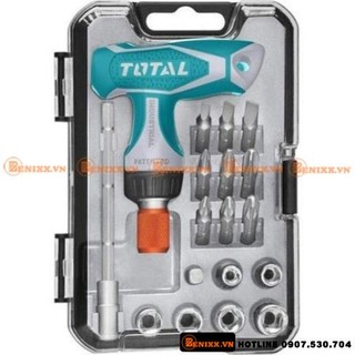 BỘ TUA VÍT 24 CHI TIẾT TỰ ĐỘNG TOTAL TACSD30186  tua vít dụng cụ sửa chưa đa năng