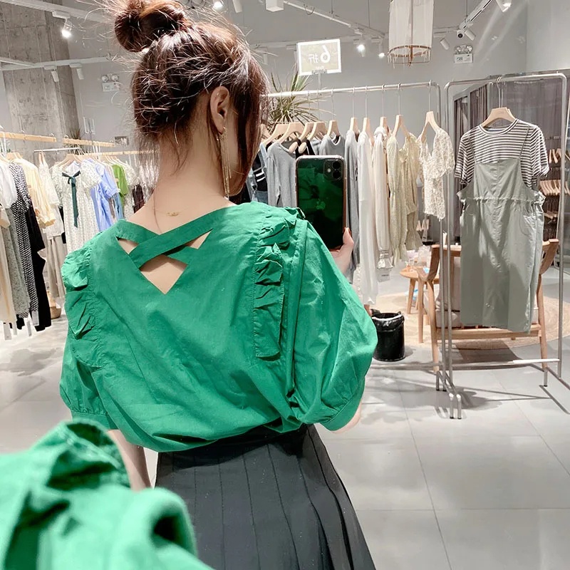 Áo Sơ Mi Chiffon Plus Size Phong Cách Phương Tây Ngọt Ngào Cho Nữ