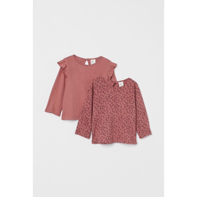 Set 2 áo dài tay nấm hồng 0875898 HM H&M_authentic JP US UK