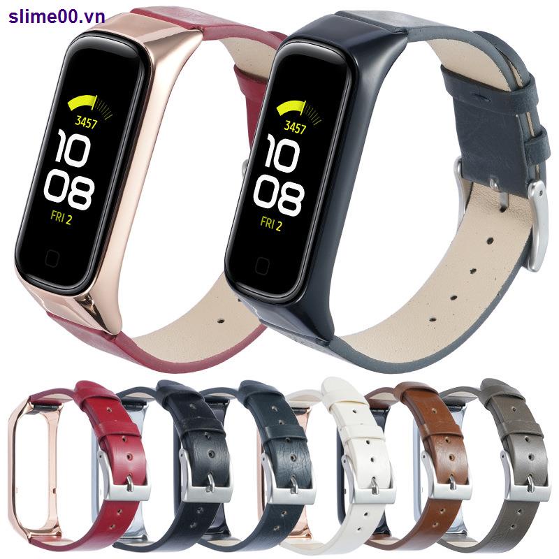 Dây Đeo Bằng Da Có Khóa Inox Phù Hợp Cho Đồng Hồ Thông Minh Galaxy fit2 SM-R220 fit2 0508