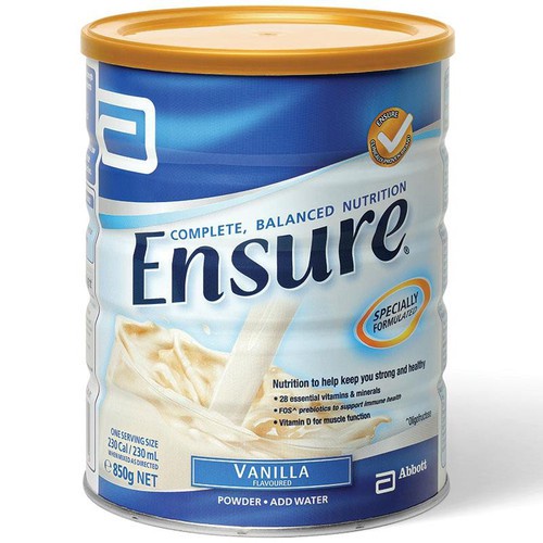 Sữa Bột, Ensure, Complete, Balanced Nutrition Milk Powder, Vanilla Flavour (850g) - ABBOTT
