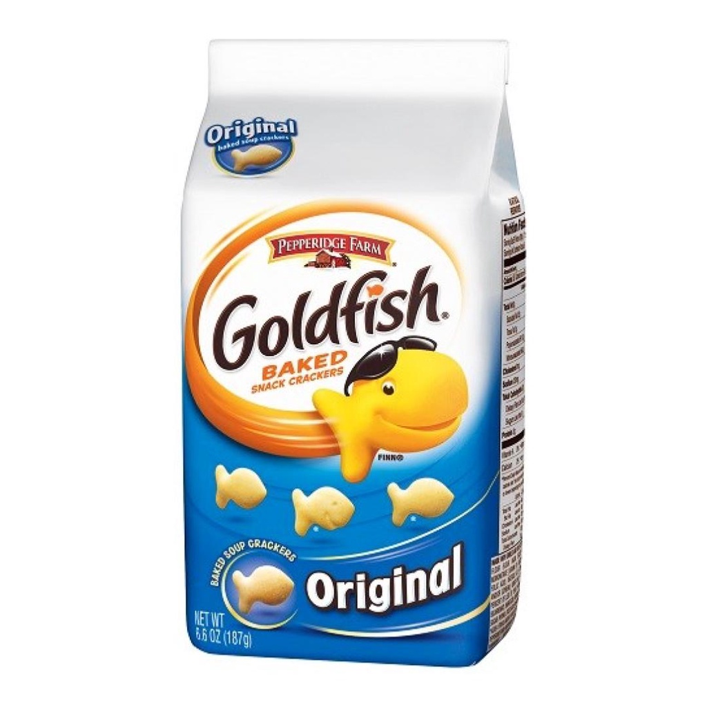 Bánh Cá Vị Nguyên Bản, Goldfish, Baked Snack Crackers, Original, 6.6 oz  - PEPPERIDGE FARM