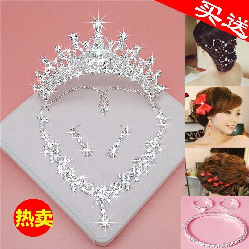 Vương Miện Cài Tóc Cô Dâu Đính Đá Phong Cách Hàn Quốc Mới