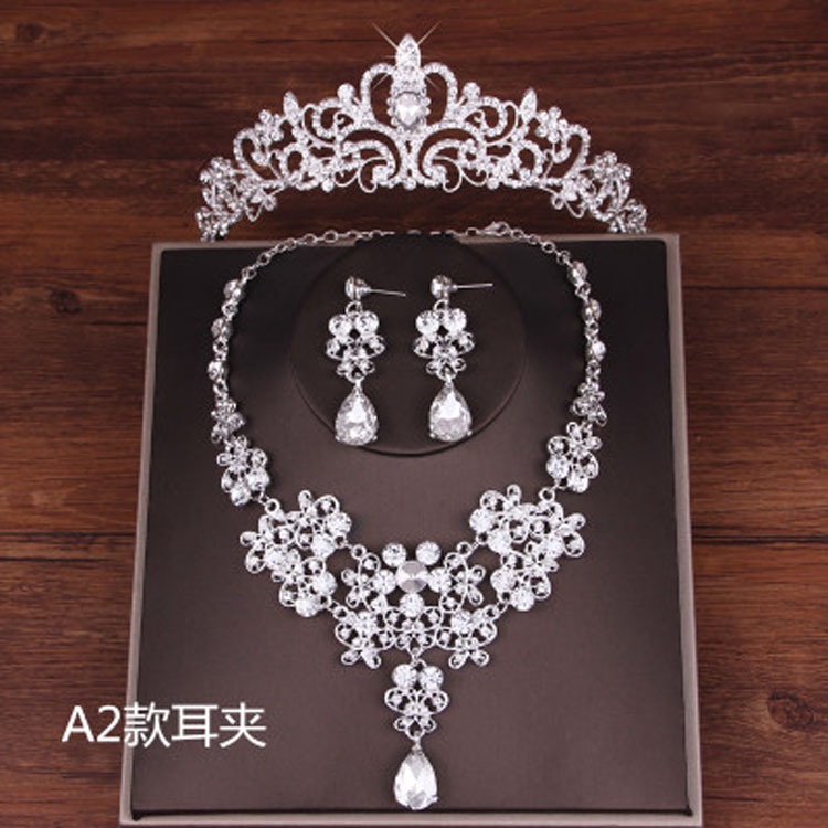 Vương Miện Cài Tóc Cô Dâu Đính Đá Phong Cách Hàn Quốc Mới