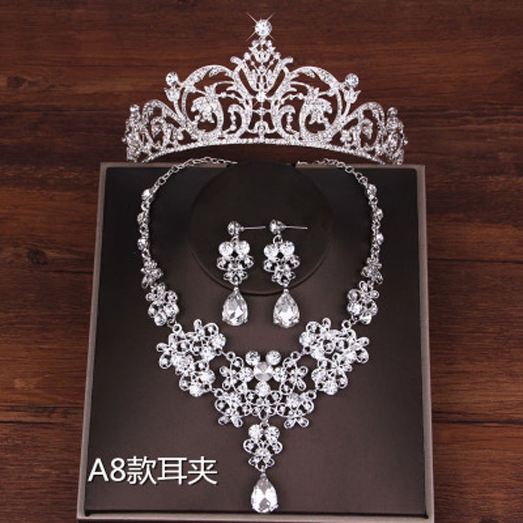 Vương Miện Cài Tóc Cô Dâu Đính Đá Phong Cách Hàn Quốc Mới