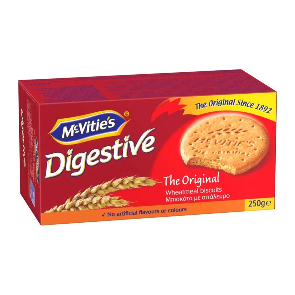 (COMBO 3 Hộp) Bánh Quy Lúa Mì Nguyên Cám Truyền Thống, Digestive, The Orginal British Cookies (250g) - MCVITIE'S