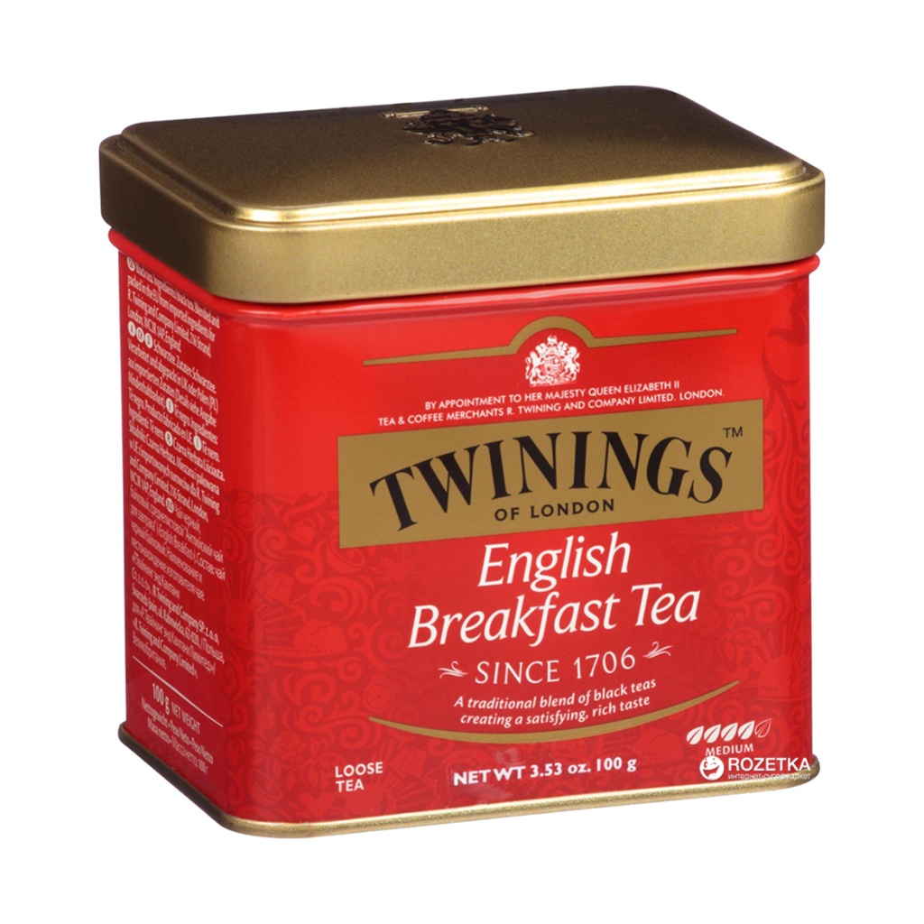 Trà Đen Kiểu Anh Buổi Sáng, English Breakfast Tea, Traditional Blend of Black Tea, Loose Tea Leaf, 3.53 oz