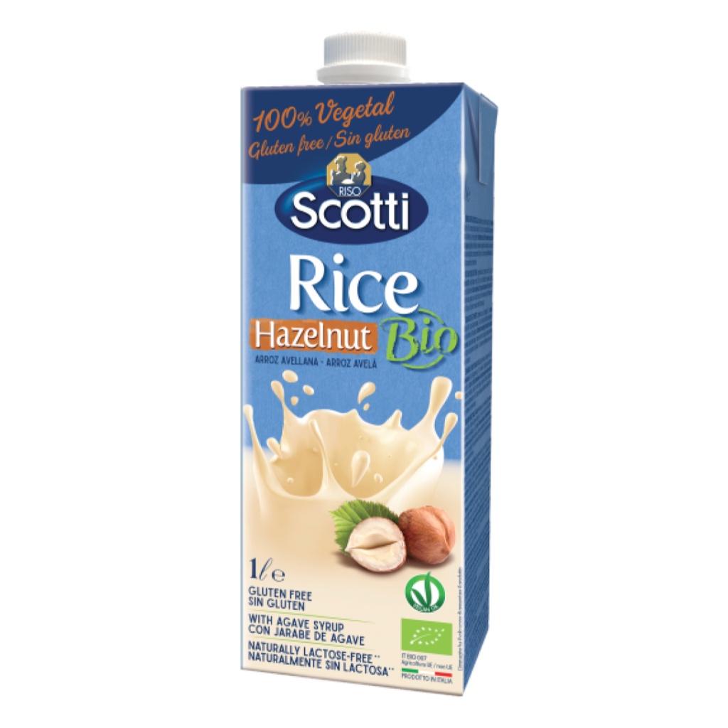 Sữa Gạo Hạt Phỉ Hữu Cơ, Bio Hazelnut Rice Milk, Gluten Free  - RISO SCOTTI
