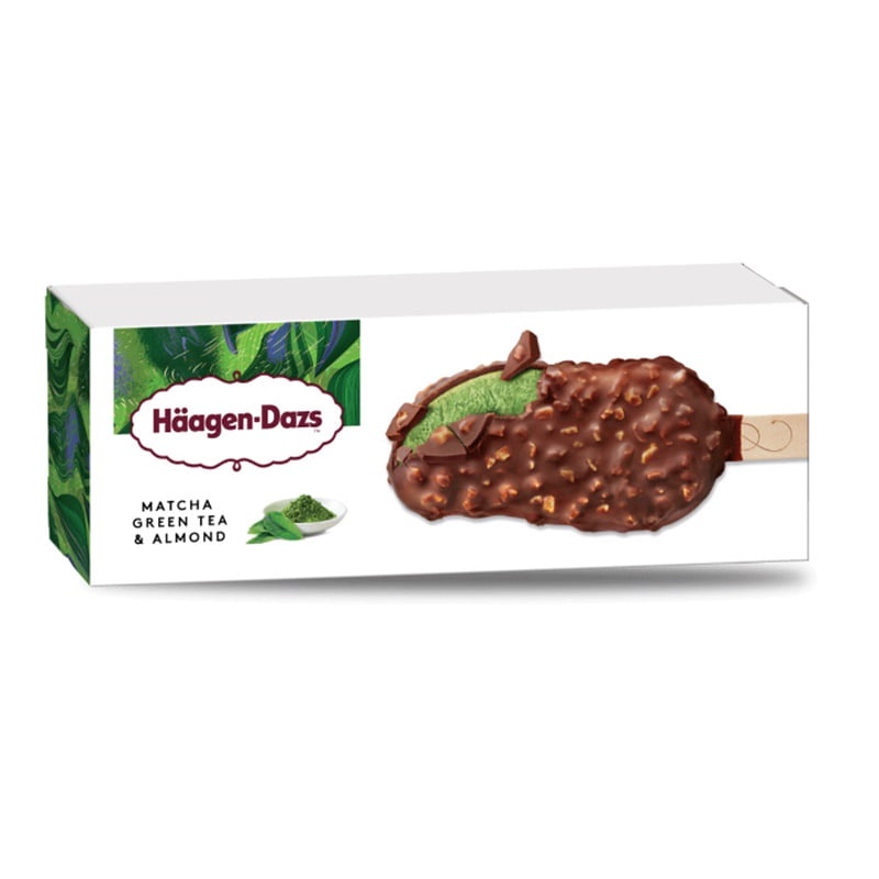 Kem Trà Xanh & Hạnh Nhân, Matcha Green Tea & Almond Ice Cream Bar  - HAAGEN-DAZS