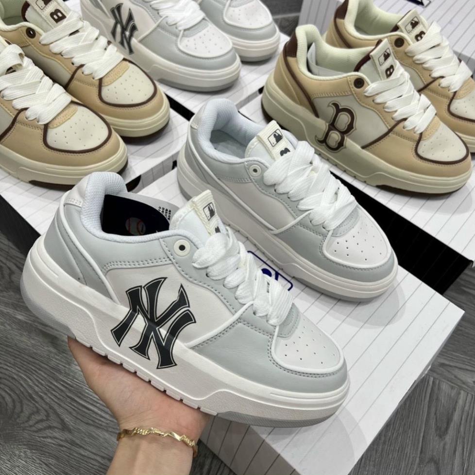 Giày MLB  Chunky Liner Ny Yankees màu trắng xám bản mới nhất 2022