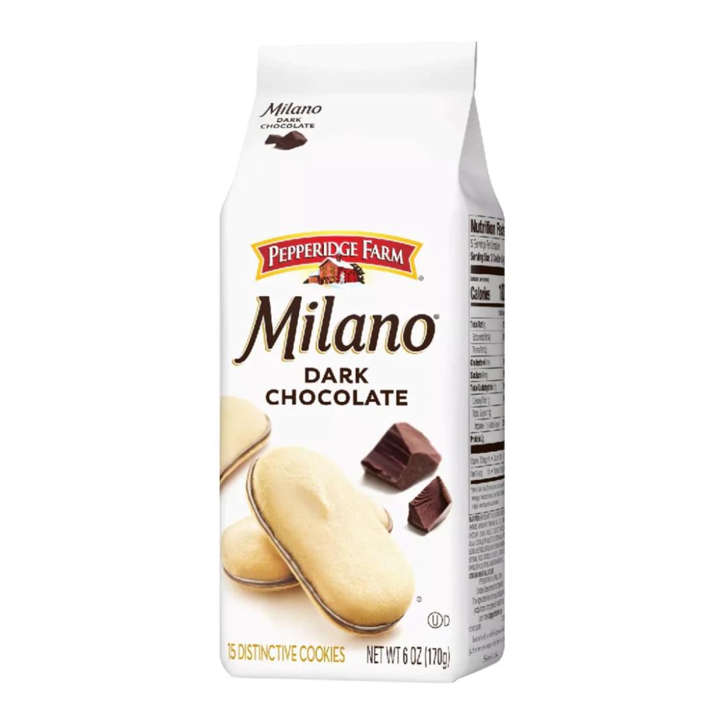 Bánh Quy Socola Đắng, Milano, Dark Chocolate Cookies, 6 oz  - PEPPERIDGE FARM