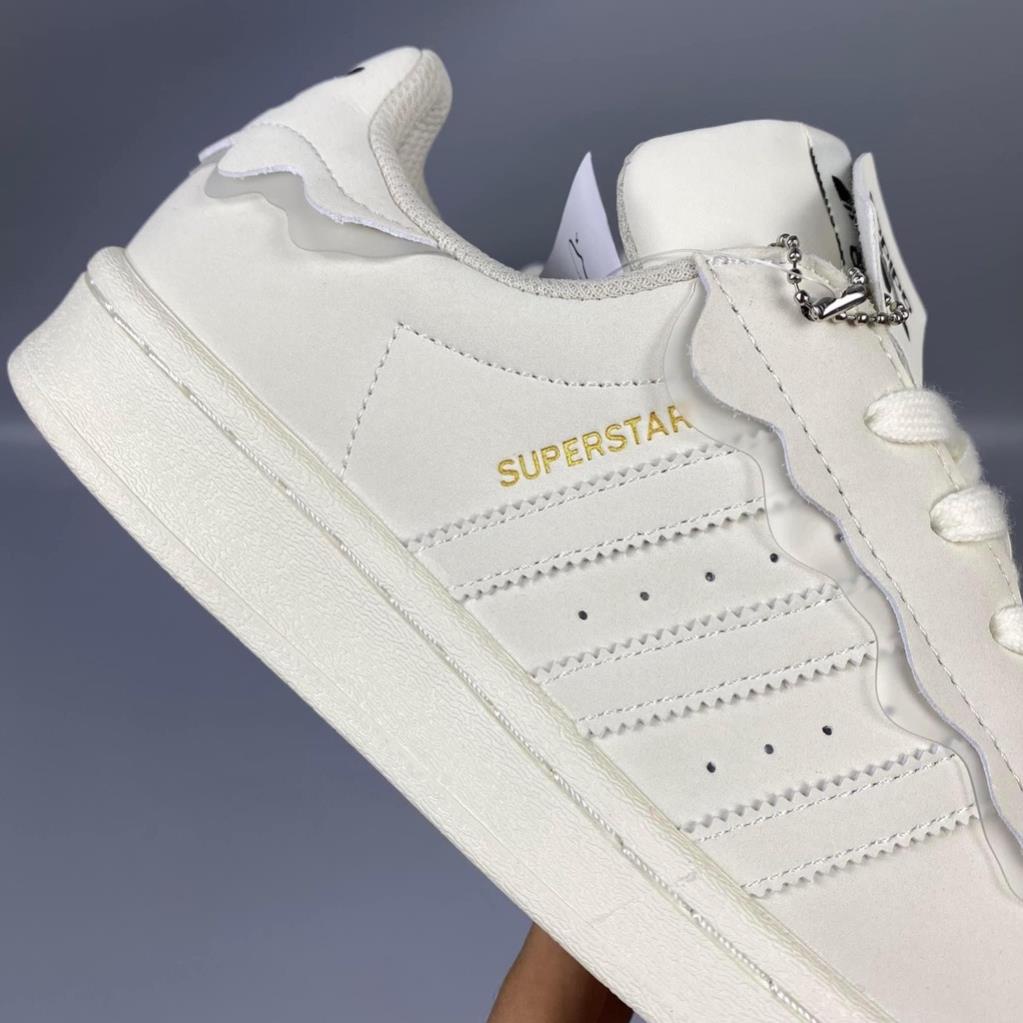Giày thể thao adidas superstar sò kem trắng, giầy das sò 3 sọc màu trắng kem bản SC nam nữ FullBoxBill