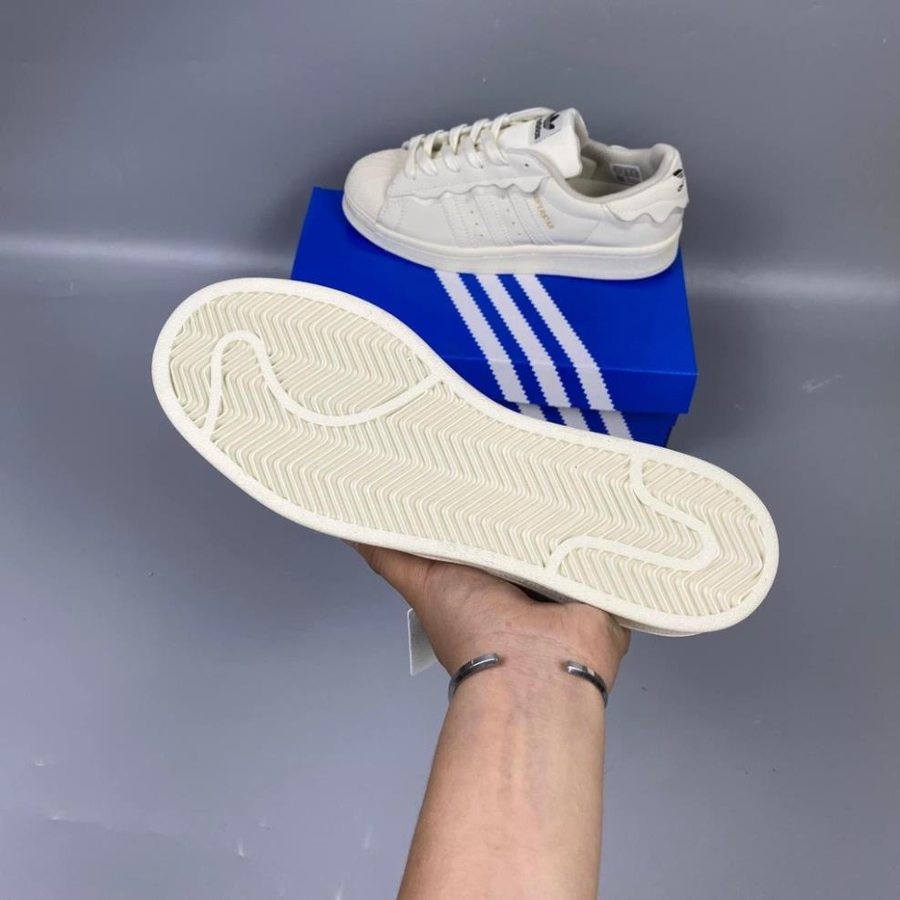 Giày thể thao adidas superstar sò kem trắng, giầy das sò 3 sọc màu trắng kem bản SC nam nữ FullBoxBill
