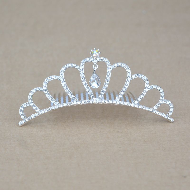 Lược Cài Tóc Hình Vương Miện Công Chúa Đính Đá Đáng Yêu Cho Bé Gái