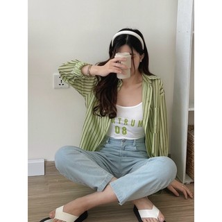 Set áo sơ mi kẻ kèm 2 dây Centrun