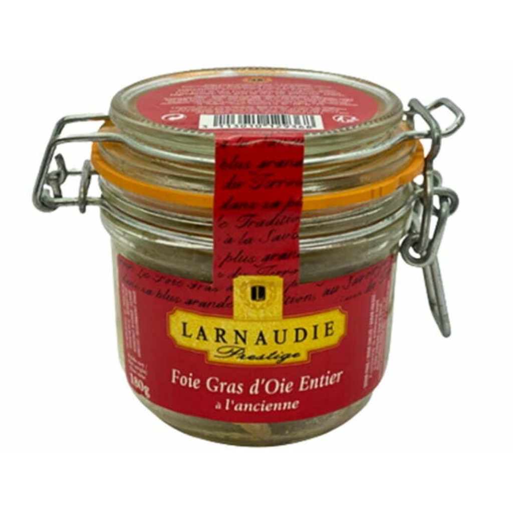 (Ship2h) Pate Gan Ngỗng Nguyên Miếng, Foie Gras d`Oie Entier a L`Ancienne (180g) - JEAN LARNAUDIE