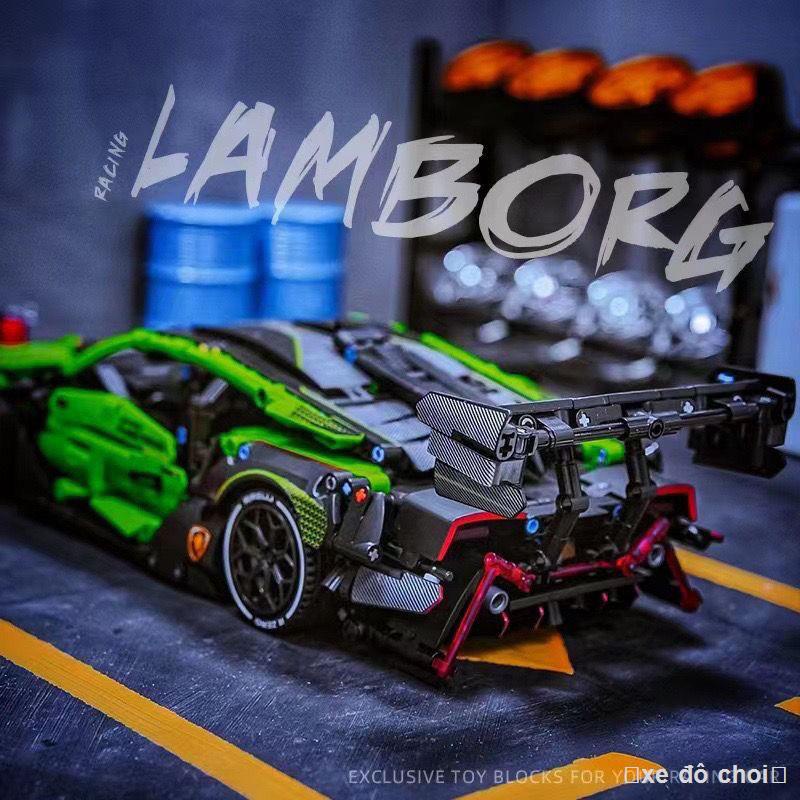 C019 nhóm cơ khí Lamborghini siêu xe thể thao lắp ghép khối xây dựng đồ chơi mô hình tương thích với Lego chính hãng