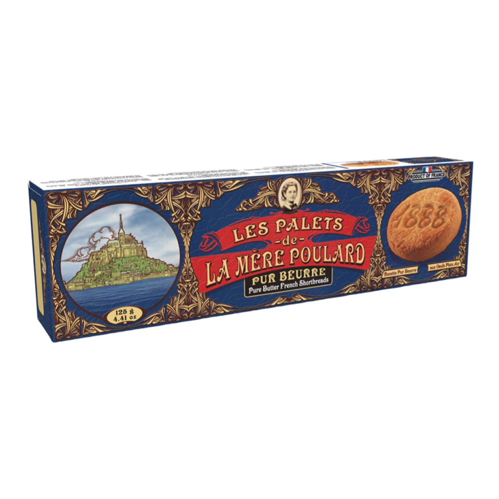 (COMBO 2 Hộp) Bánh Quy Bơ, Les Palets, Pure Butter French Shortbreads (125g) - LA MÈRE POULARD