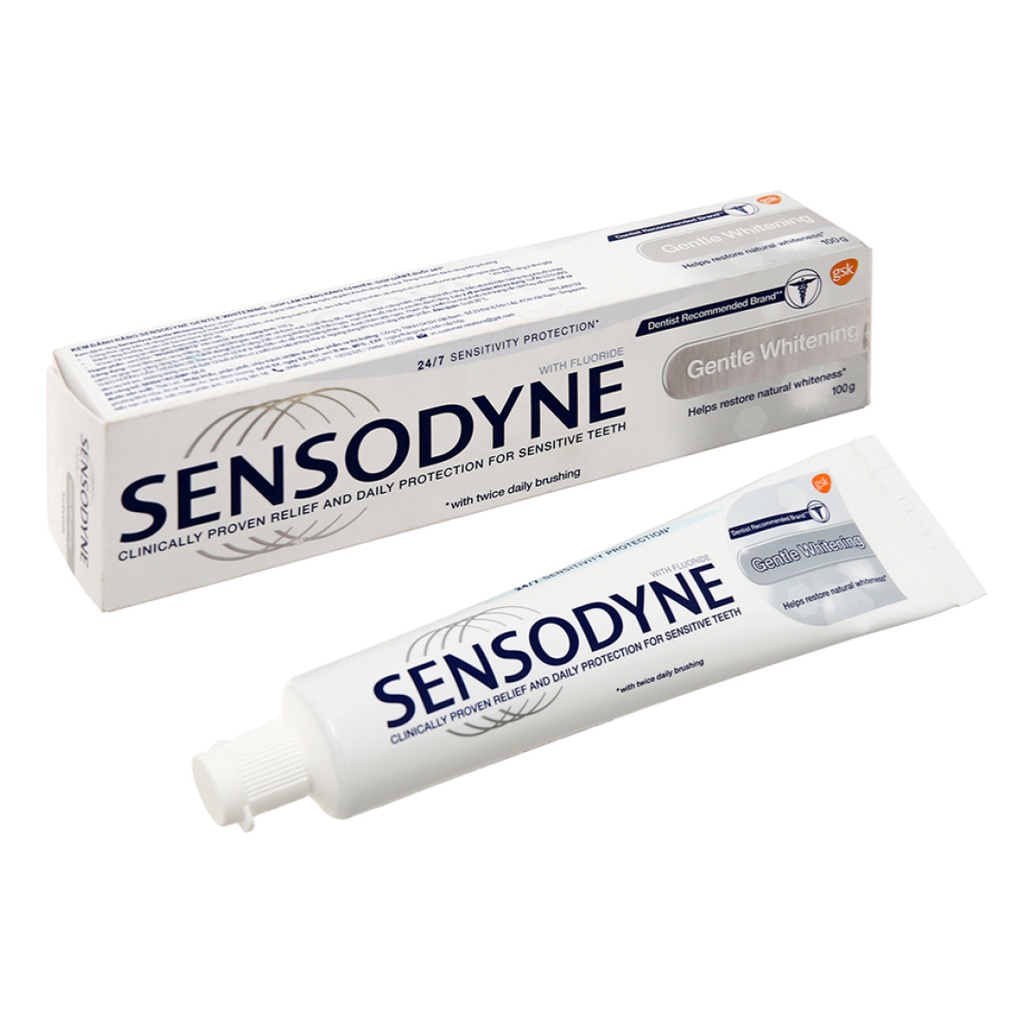 (COMBO 2 Tuýp) Kem Đánh Răng Giúp Trắng Răng, Gentle Whitening, Sensitive Protection (100g) - SENSODYNE