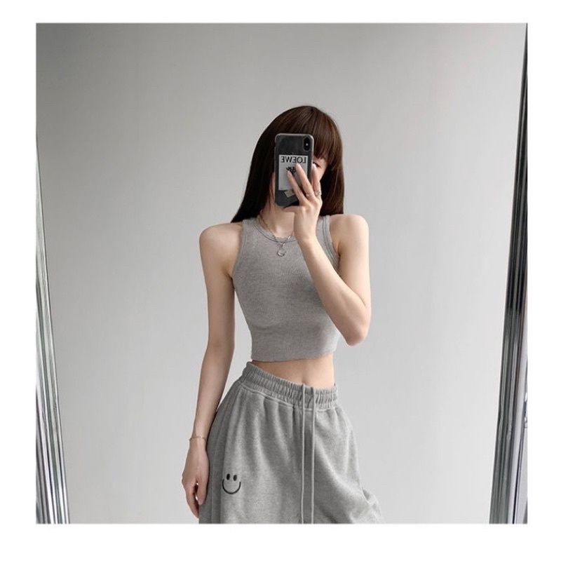 Áo croptop ba lỗ nữ ôm thun nhiều màu siêu tôn dáng, ba lỗ trơn vải thun co giãn 4 chiều ôm body đủ size 40-60kg