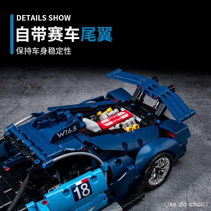 Tương thích với Lego K Box Porsche 911RSR Audi R8 xe thể thao khối xây dựng trưởng thành cơ khí lắp ráp đồ chơi bé trai