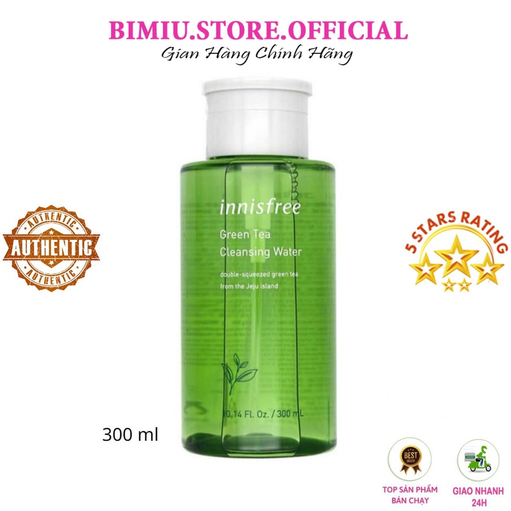 Nước tẩy trang trà xanh INNISFREE GREEN TEA CLEANSING 300ML - Bimiu.store.official