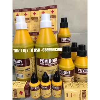 🔥 Chai 100 - 500ml Dung Dịch povidone 10% Sát Trùng,Dung dịch sát trùng,sát khuẩn vết thương,Cồn đỏ Povidone PVP Iodine
