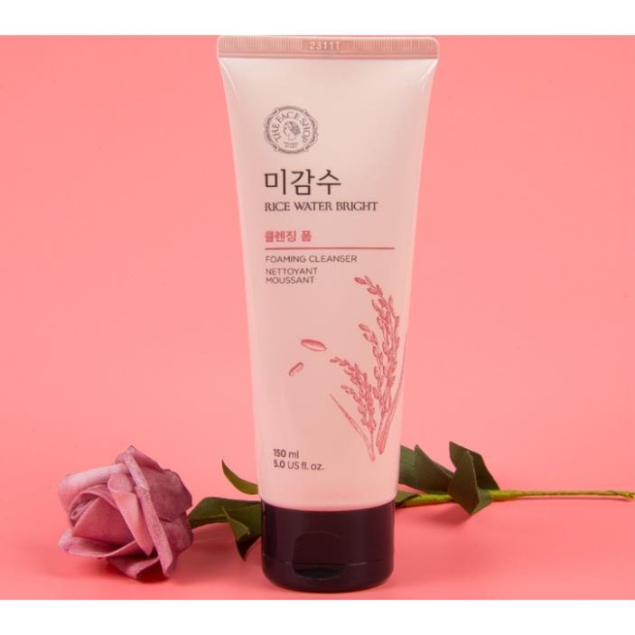Sữa rửa mặt sáng da The Face Shop Rice Water Bright Cleansing Foam 150ml - Hàn Quốc Chính Hãng