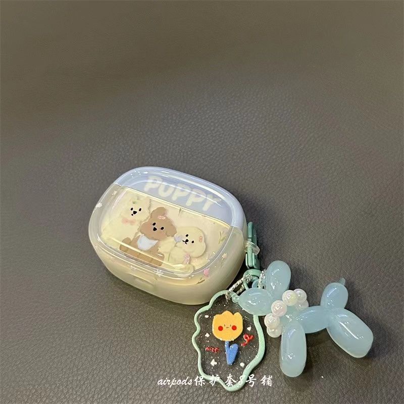 Vỏ Bảo Vệ Hộp Sạc Tai Nghe Bluetooth Không Dây airpods pro1 Apple Hình Chú Cún Nhỏ Dễ Thương