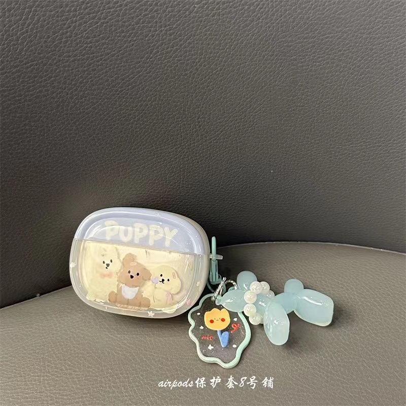 Vỏ Bảo Vệ Hộp Sạc Tai Nghe Bluetooth Không Dây airpods pro1 Apple Hình Chú Cún Nhỏ Dễ Thương