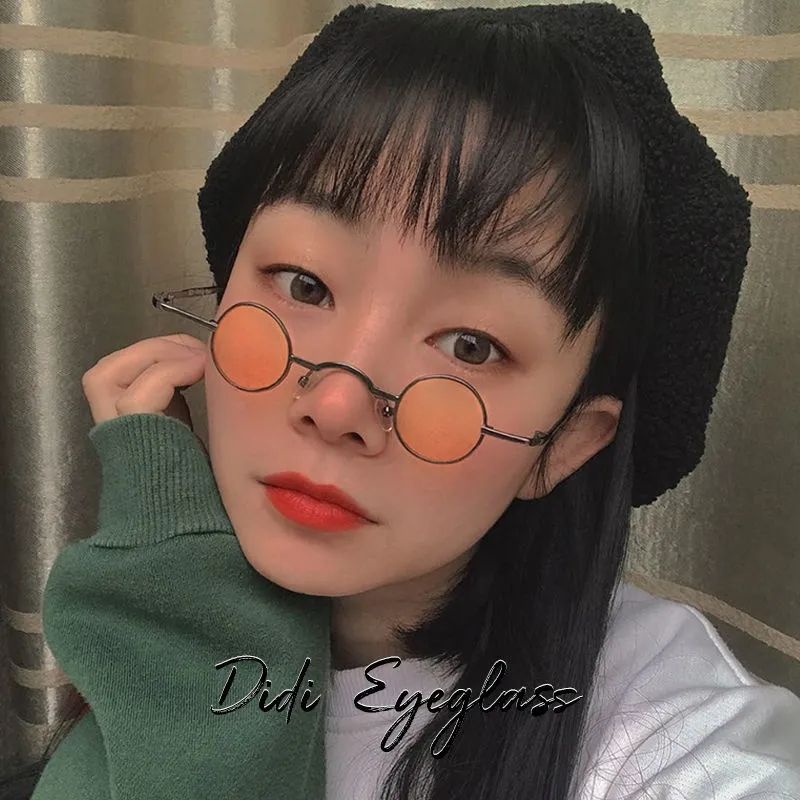 Kính Mát Gọng Tròn Nhỏ Phong Cách Retro Thời Trang Cho Nam Nữ