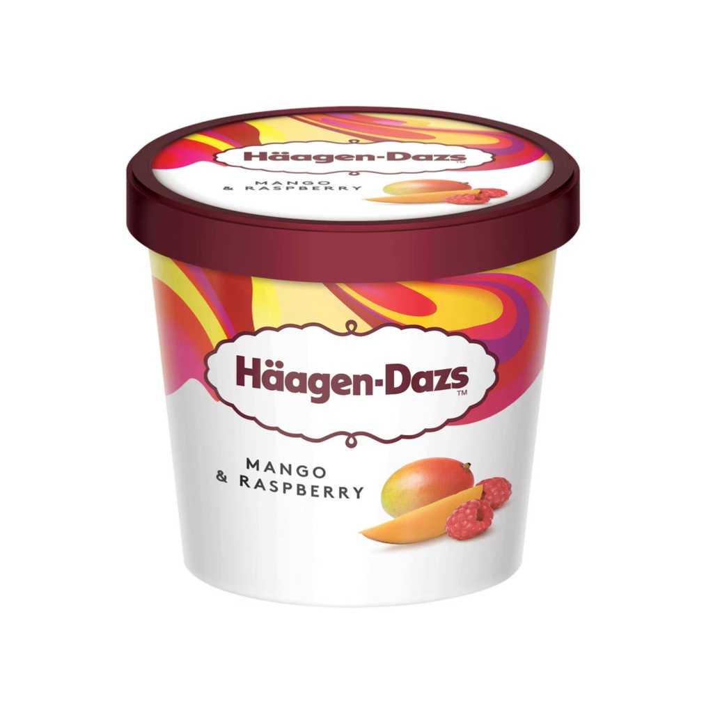 (Ship2h) Kem Xoài & Phúc Bồn Tử, Mango Raspberry Ice Cream (100ml) - HAAGEN-DAZS