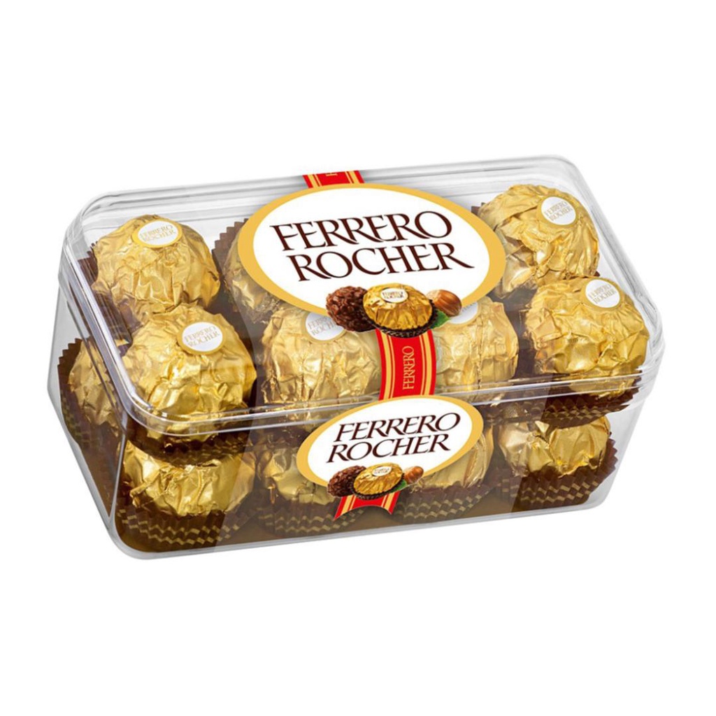 (Ship2h) Socola Sữa Nhân Hạt Dẻ, Chocolate, 16 Viên (200g) - FERRERO ROCHER