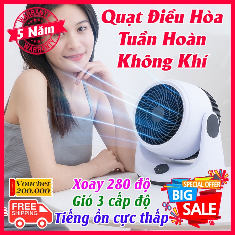 Quạt mini điều hòa tuần hoàn không khí để bàn động cơ không chổi than cực bền cực mạnh
