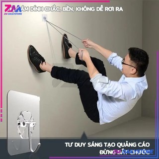 Móc dán tường siêu dính trong suốt chịu lực tốt 6x6cm
