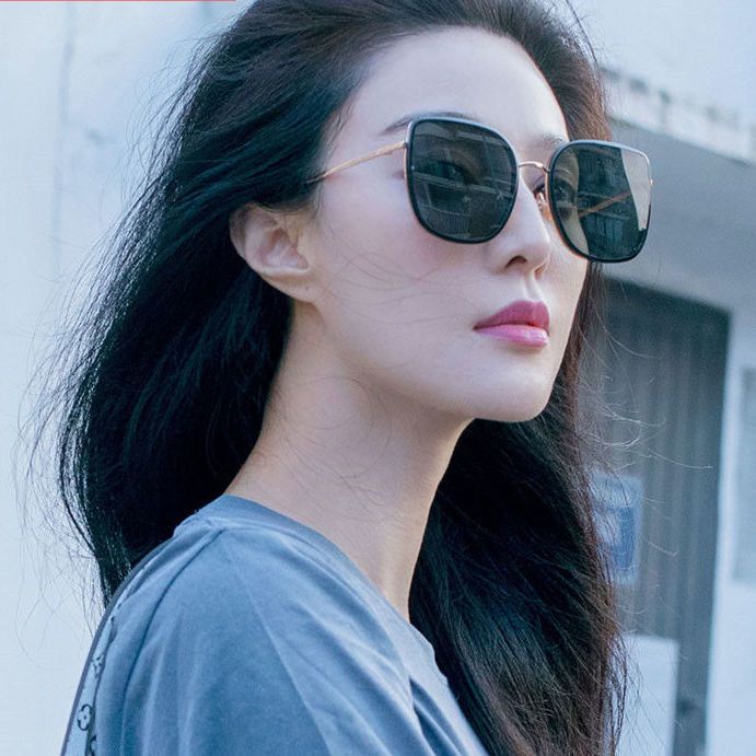 Kính Mát GM Gọng Vuông Lớn Phong Cách Đường Phố Thời Trang Cho Nữ