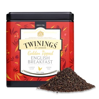 Trà xanh kiểu anh buổi sáng, golden tipped english breakfast, loose tea leaf, 3.53 oz - twinings