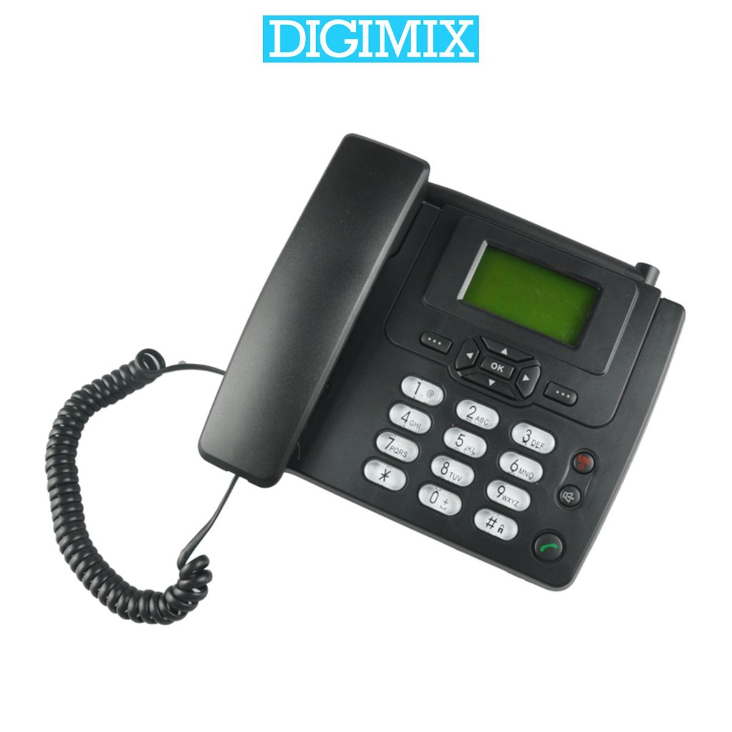 Điện thoại bàn không dây DIGIMIX dùng tất cả các loại sim cho người già, văn phòng ETS-3125i